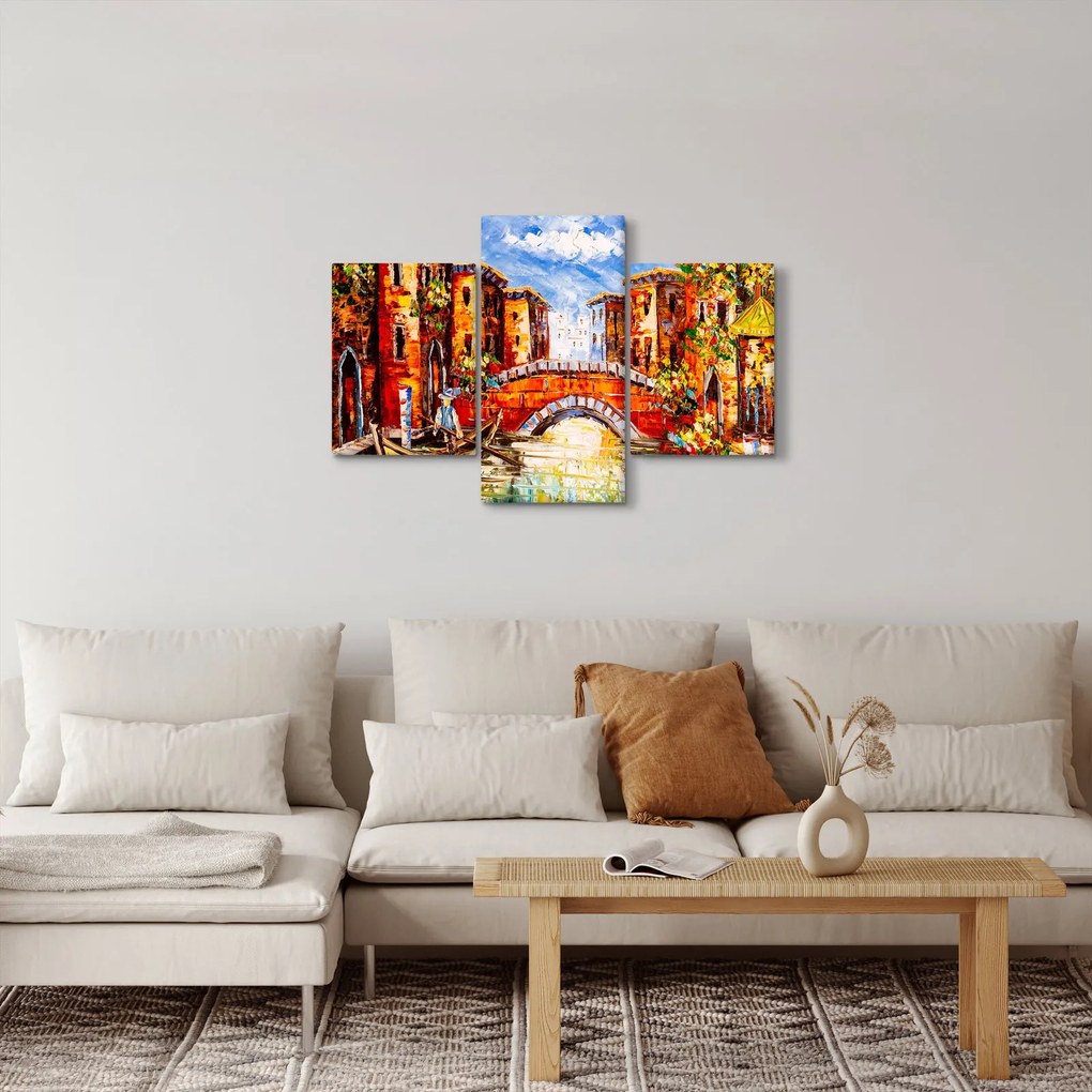 Tablou - Pictură în ulei a orașului III. (90x60 cm)