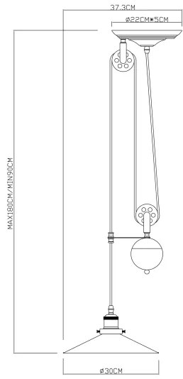 Globo 15053 - Lustra LENIUS 1xE27/60W/230V