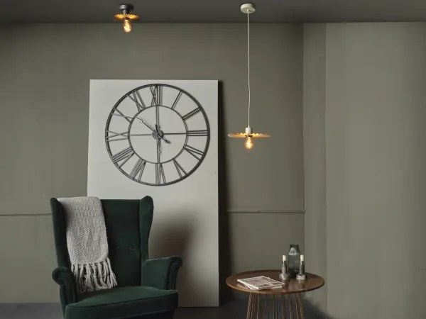 Osram - Plafonieră PLISSEE 1xE27/15W/230V Ø 20 cm antracit