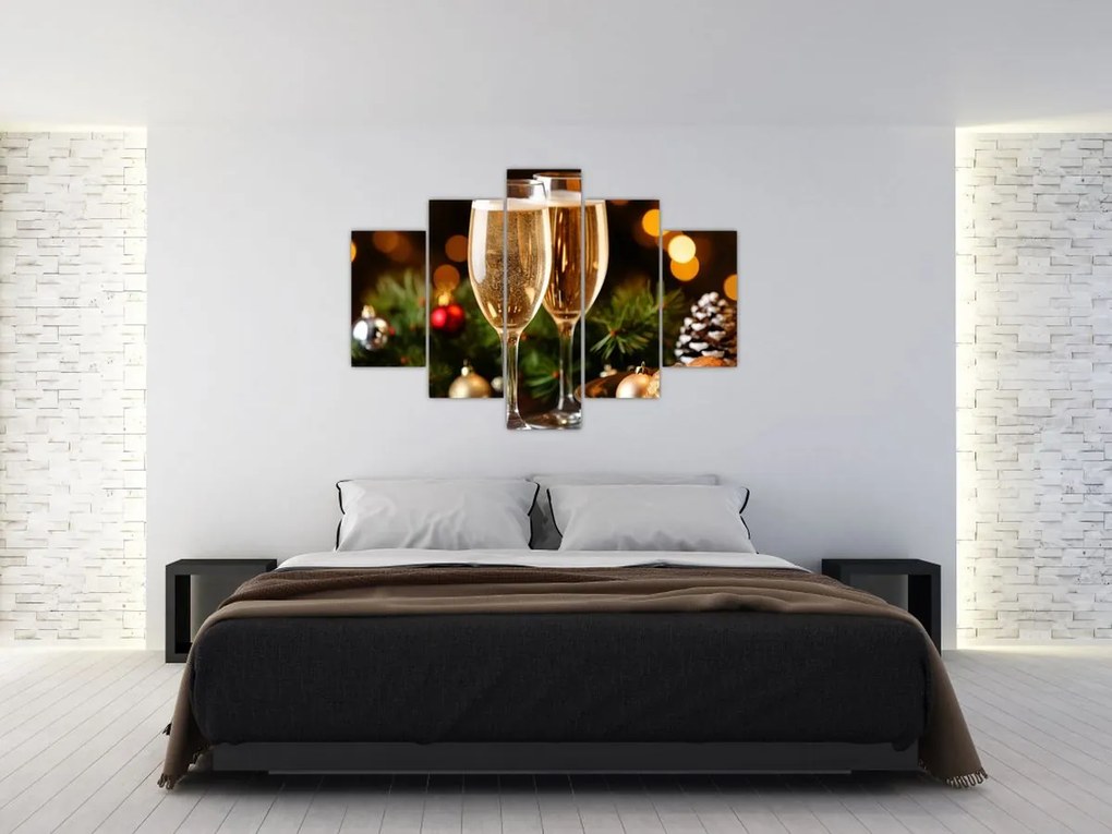 Tablou - Pahar de șampanie (150x105 cm)