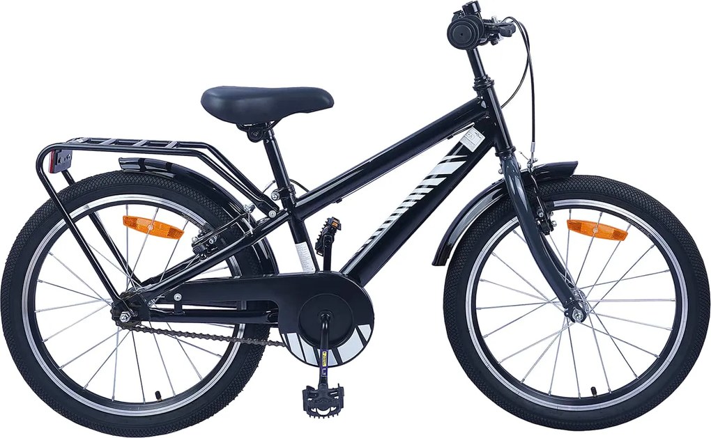 vidaXL Bicicletă pentru Copii 18 Inci pentru 5-7 ani Negru
