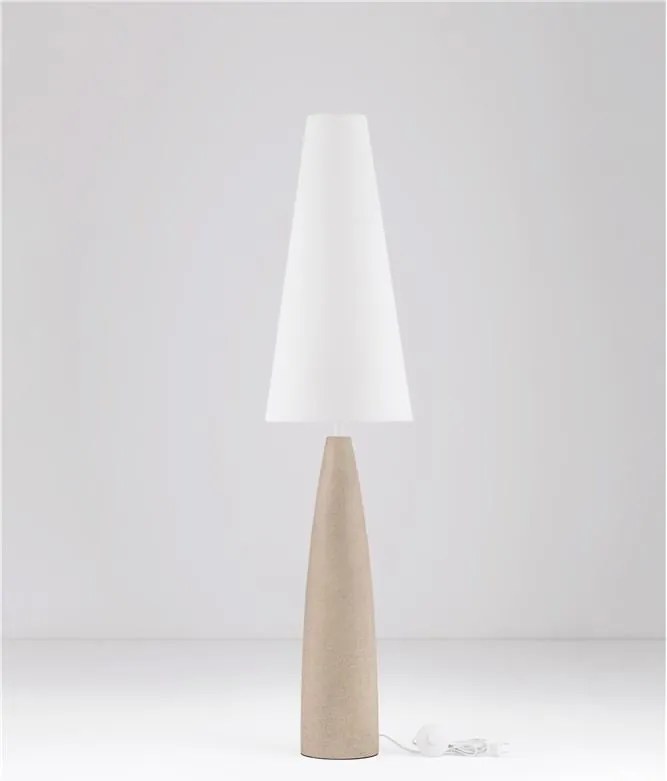 Lampadar decorativ, Ghips, Crem, Tesatura, Alb, Mizu