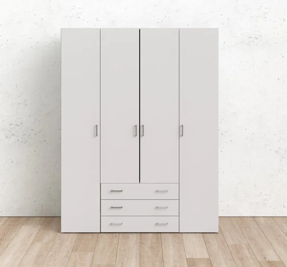 Șifonier alb 154x200 cm Space – Tvilum