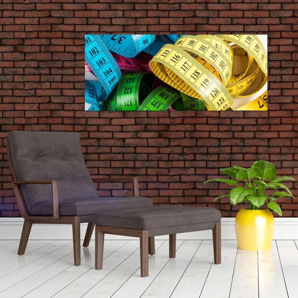 Tablou cu metri colorați (120x50 cm)