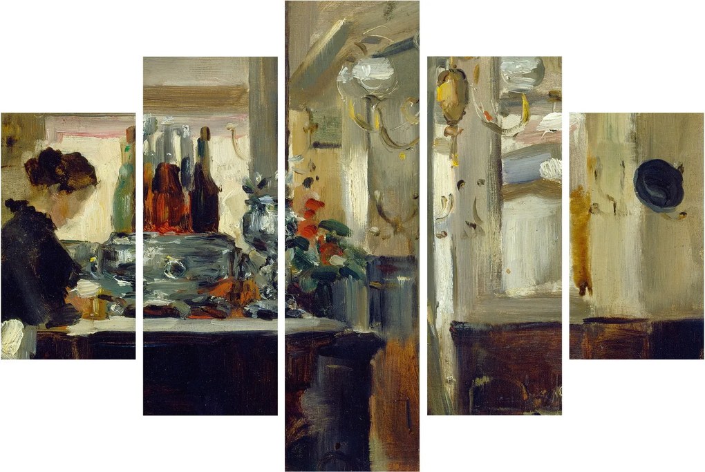 Tablou - Style of Edouard Manet, Bon Bock Cafe, reproducere (150x105 cm)