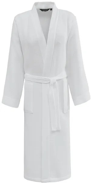 Halat de casă gofrat unisex PIQUE L Alb / White