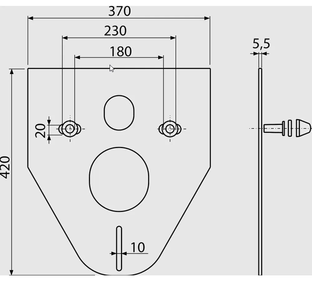 Garnitura izolare fonica pentru vas wc sau bideu cu accesorii incluse Alca M910