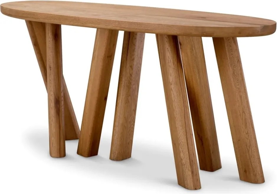 Consola design LUX din lemn de stejar Bayshore
