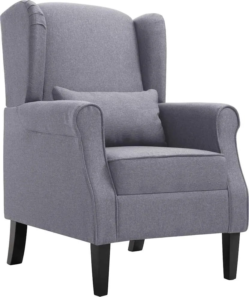 vidaXL Fotoliu, gri închis, material textil