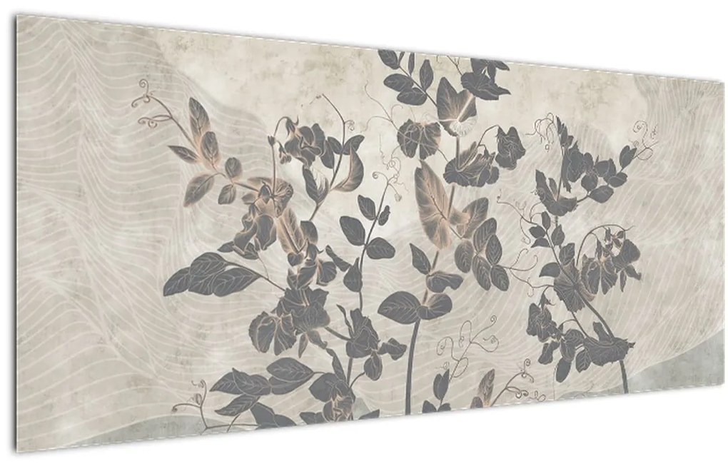 Tablou - Frunze texturate (120x50 cm)