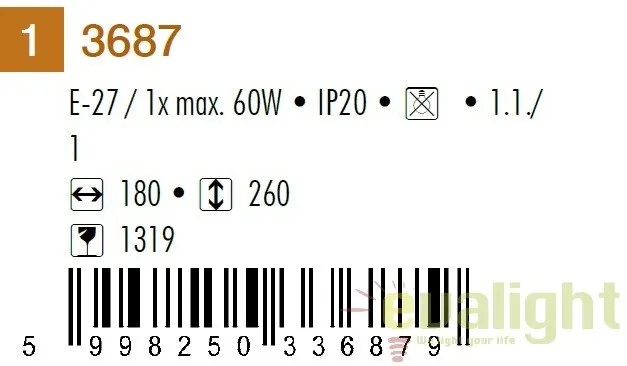 Aplica de perete, Nedda 3687 RX
