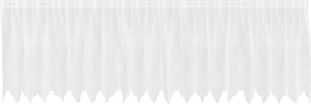 vidaXL Cortină din Dantelă cu perdele Alb 120 x 500 cm Poliester