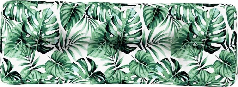 vidaXL Pernă de paleți, model frunze, 120x40x12 cm, textil