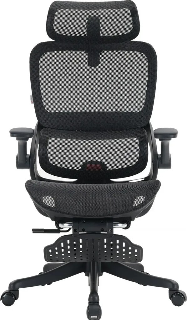 RESIGILAT- Scaun ergonomic SIHOO B100-PRO, cotiere 4D, tetiera 3D, mecanism multifunctional inclinare/blocare, suport picioare, pivotant, Mesh, Negru