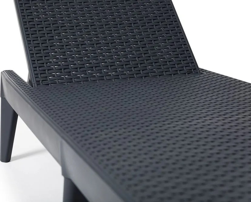 NUMANA șezlong de grădină din plastic, grafit