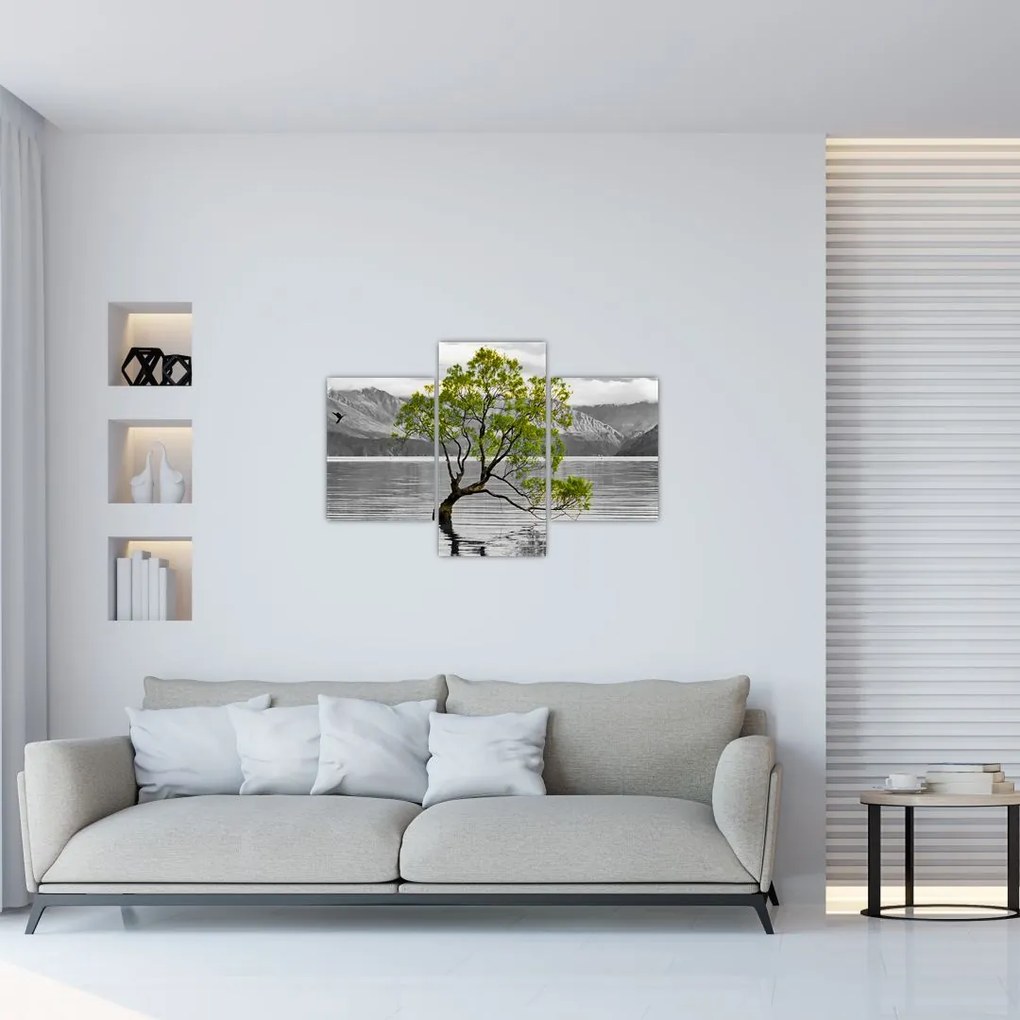 Tablou copacului în mijlocul lacului (90x60 cm)