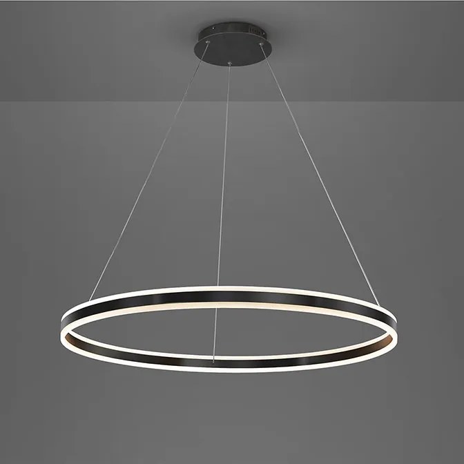 Lustra LED design modern circular 100cm Helia negru mat