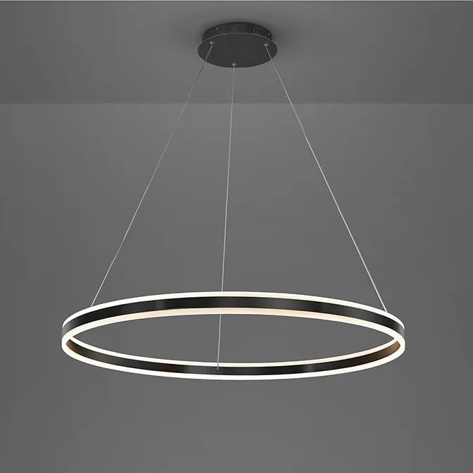 Lustra LED design modern circular Ã100cm Helia negru mat