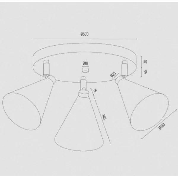 Spot LUCINDA 3xE14/7W/230V verde Argon 6245