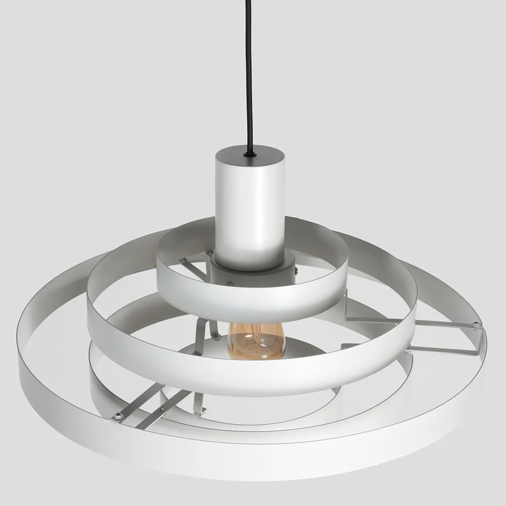 Retro hanglamp wit rond - Halo Cirque