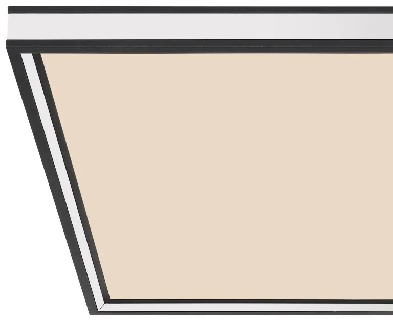 Plafoniera LED cu telefomanda, dimabila design modern Jessy negru mat 45x45cm