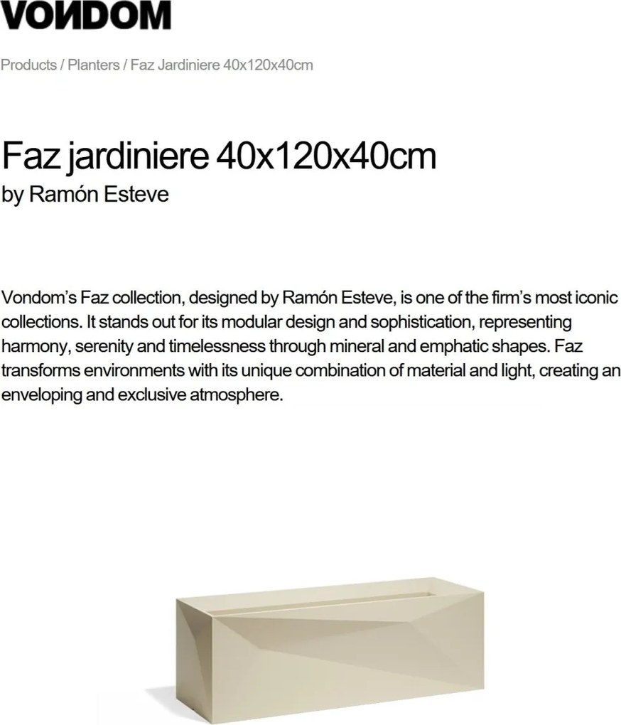 Ghiveci / Jardiniera plante design decorativ modern Faz CUBO PLANTER II