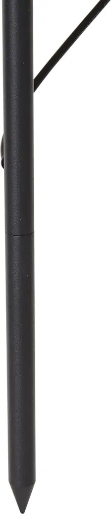 Set de 3 spoturi moderne cu țepușă pentru grădină negre, cu LED inclus IP44 - Garly Ball