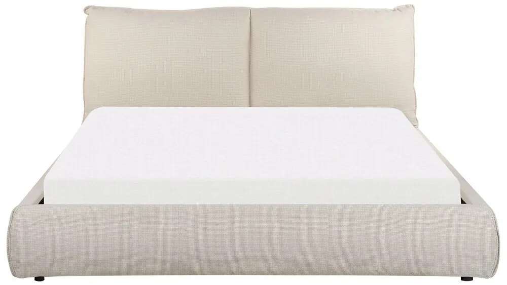 Pat matrimonial 160 cm Vetiver (maro deschis) (cu somieră). 1076465