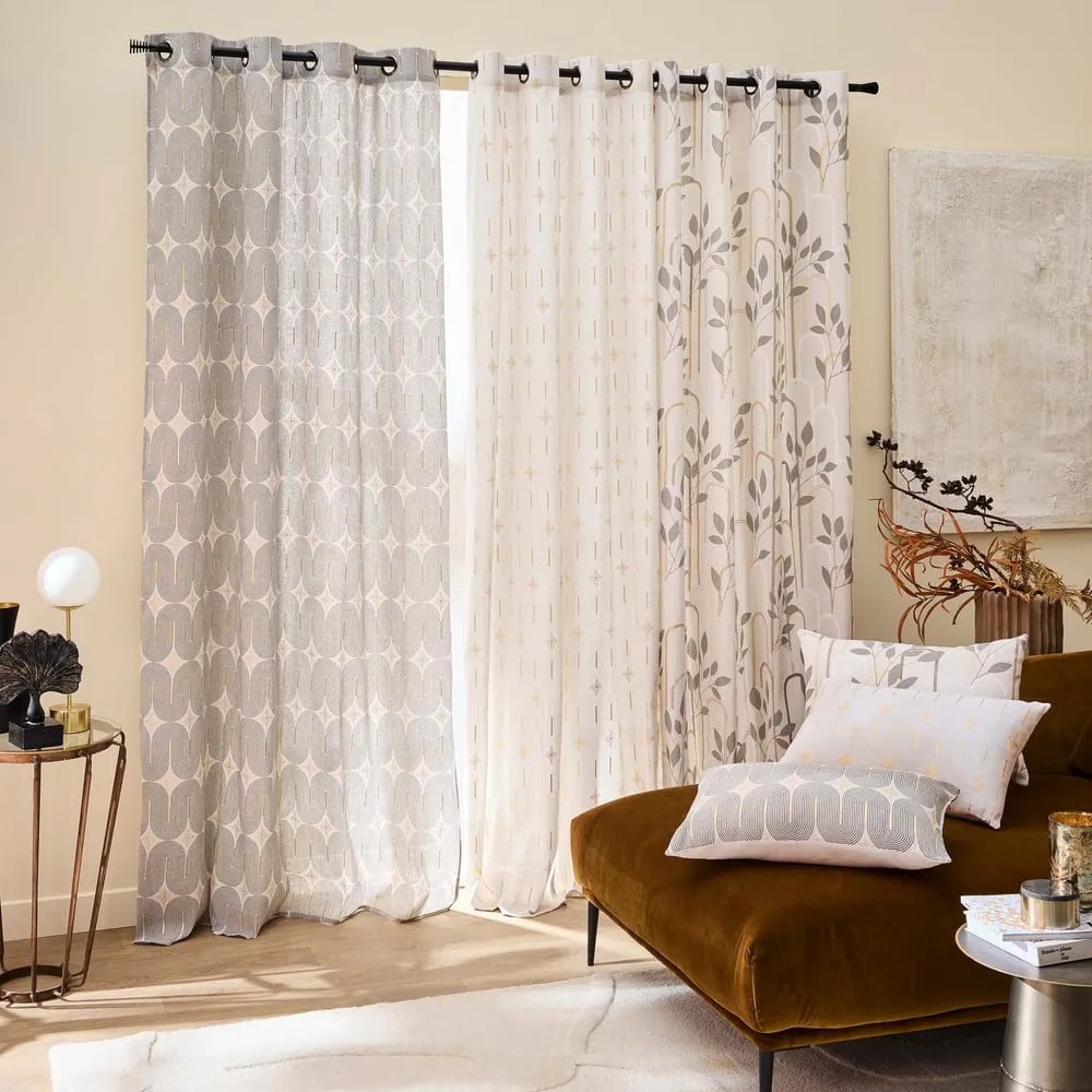 Draperie neagră-bej 140x240 cm Ondine – douceur d'intérieur