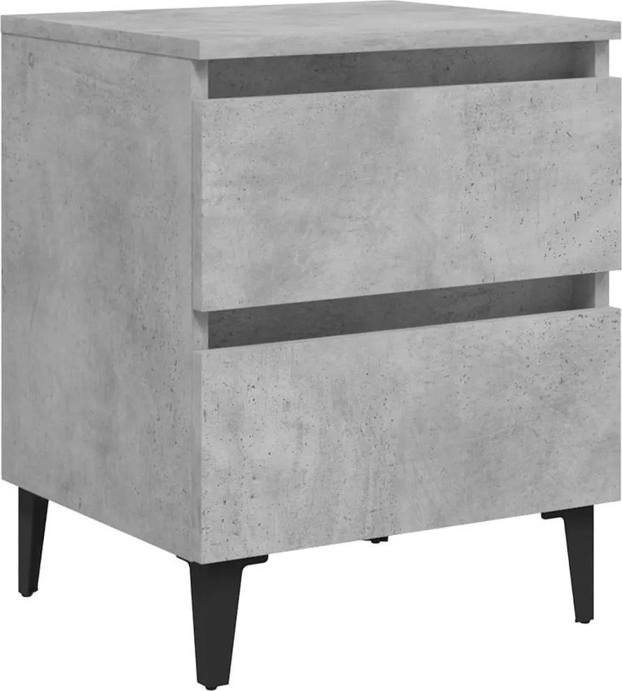 vidaXL Noptieră, gri beton, 40x35x50 cm, PAL