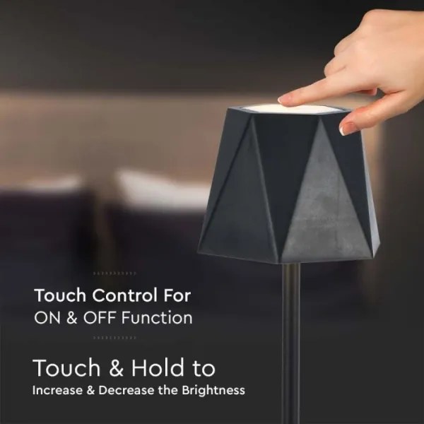 Lampă de birou LED reglabilă, reîncărcabilă, 4W, 3000-6000K, 1800 mAh, negru