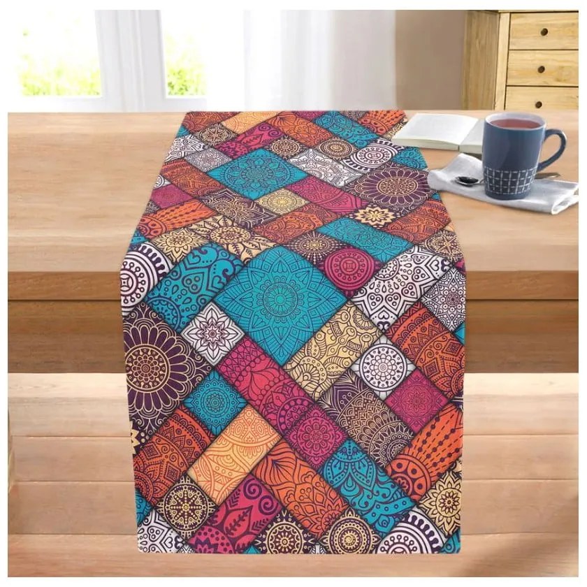 Napron de masă 40x130 cm Mandala Tiles – Mila Home