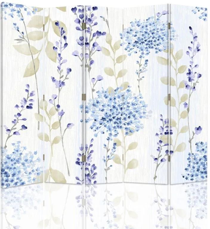 CARO Paravan - Floral Pattern 2 | cinci păr?i | reversibil 180x150 cm
