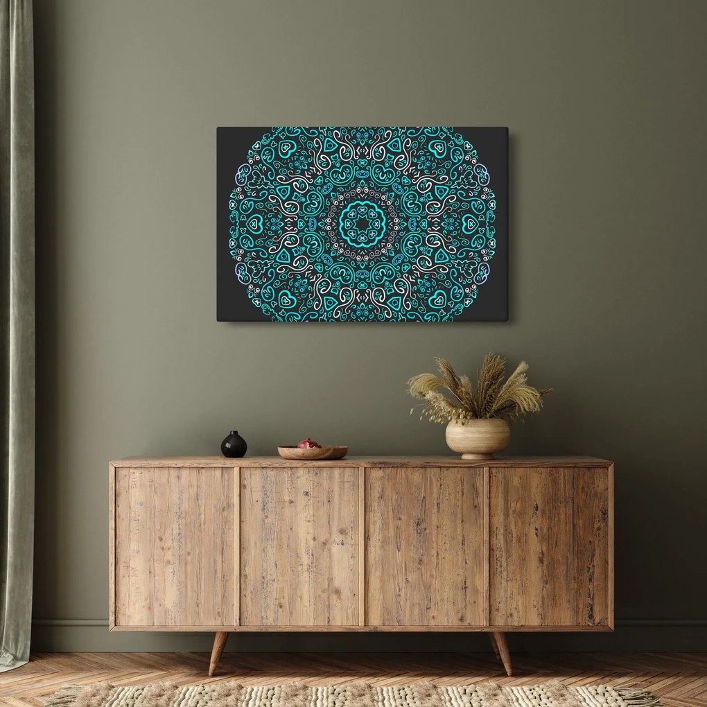 Tablou cu abstracție ornamentală (90x60 cm)