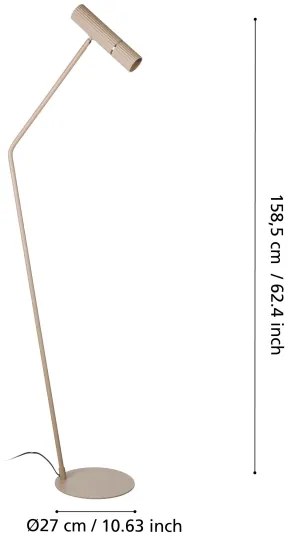 Lampadar LED Eglo 901155 CAMINIA 1xGU10/5W/230V 3000K bej