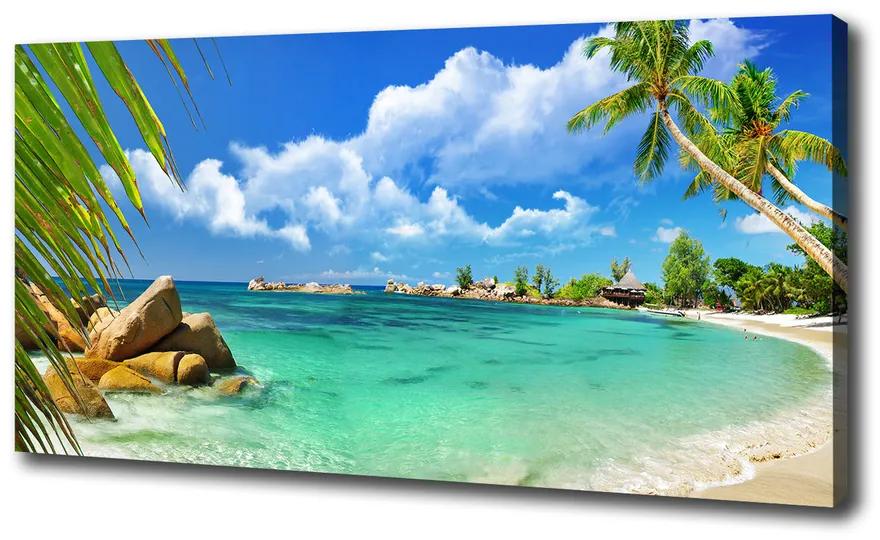 Tablou pe pânză Plaja seychelles