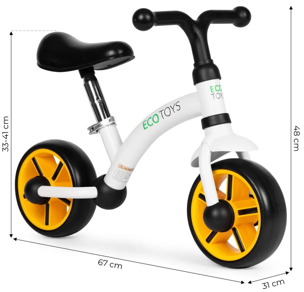 Jogging biciclete cu roți EVA scaun reglabil negru