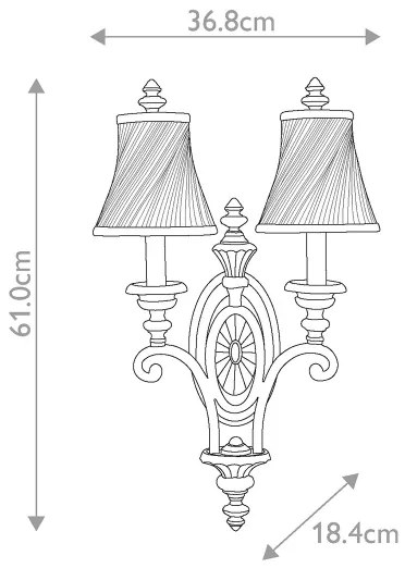 Aplică Feiss FE-DRAWING-ROOM2 DRAWING ROOM 2xE14/60W/230V