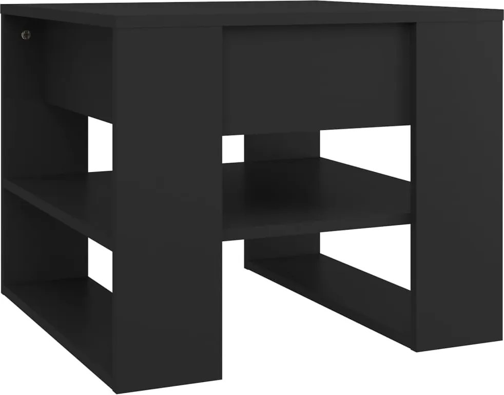 vidaXL Măsuță de cafea, negru, 55,5x55x45 cm, lemn prelucrat