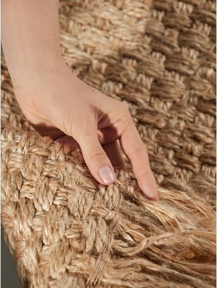 Covor tip traversă în culoare naturală reversibil/țesut manual din iută 80x200 cm Fjord – Hanse Home