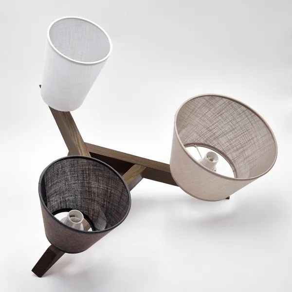 Lustră LED aplicată Brilagi ANTHONY 3xE14/40W/230V stejar nuc