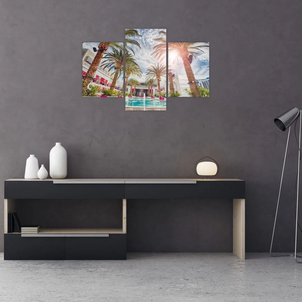 Tablou - palmier cu bazin (90x60 cm)