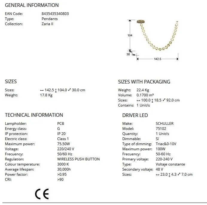 Lustra LED suspendata design modern Zaria II