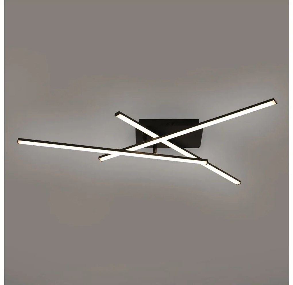Brilagi - Plafonieră LED STRIPES, 30W/230V, neagră