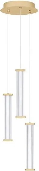 Lustra cu 3 pendule LED 3000K PHEME auriu periat