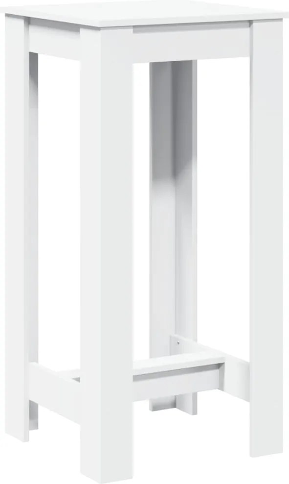 vidaXL Masă bar, alb, 51x50x103,5 cm, lemn prelucrat