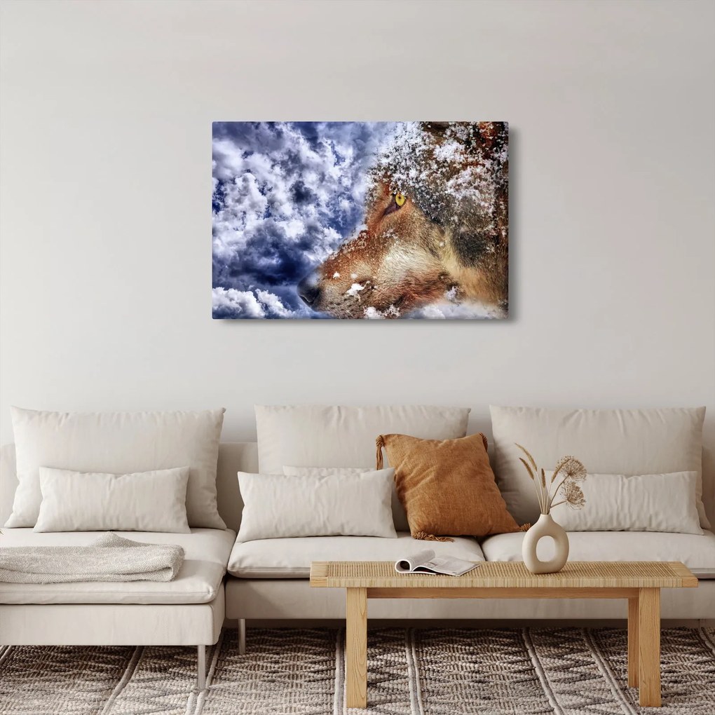 Tablou cu lup (90x60 cm)
