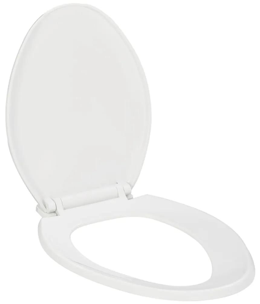 Capac WC cu inchidere silentioasa, eliberare rapida, alb 1, Alb, 47 x 37 cm