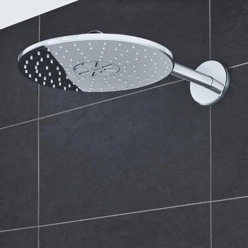 Palarie dus fix Grohe Rainshower 310 SmartActive, O31 cm cu brat, montaj pe perete, crom