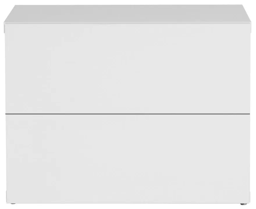 Noptieră cu 2 sertare TemaHome Aurora, alb